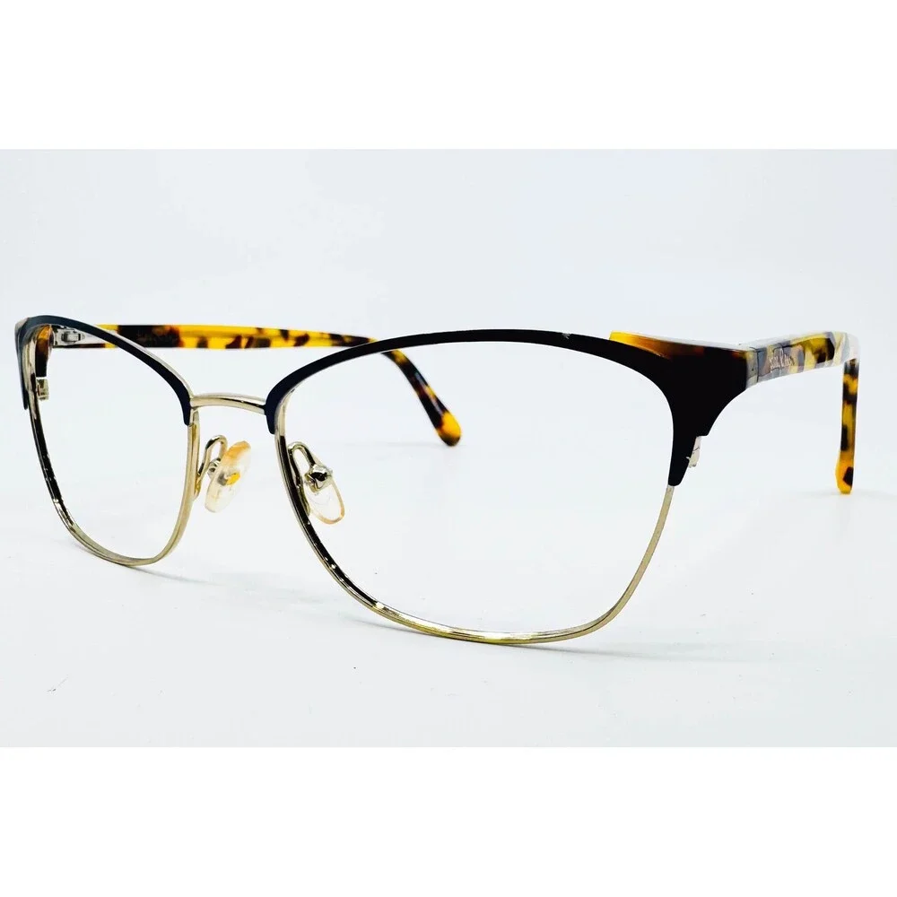 Lilly Pulitzer Eyeglasses Womens Navy Gold Belina Tortoise Cat Eye 52-16-135